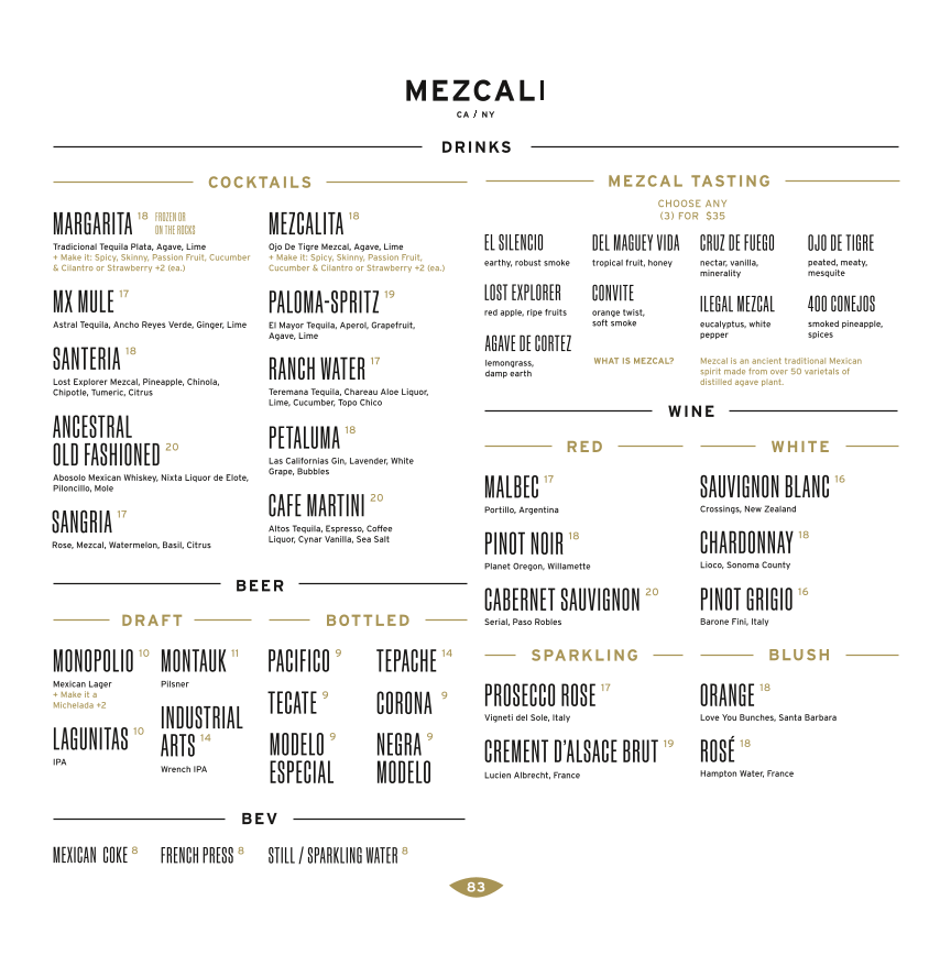 Mezcali Menu - Image 2